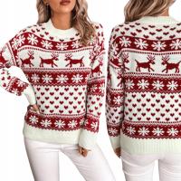 Modebelle sweter damski czerwony klasyczny do pasa