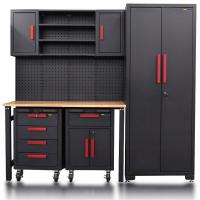 Szafa narzędziowa Viber-System czarna stalowa z regulowanymi półkami