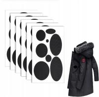 ZESTAW NAPRAWCZY ŁATKI DO KURTEK PUCHOWYCH ZIMOWYCH 40X CZARNE NASZYWKI