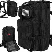 Походный рюкзак спортивный военный тактический черный мужской XL