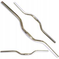 Руль велосипеда АЛУ серебряный 25.4 / 650 / 40мм режим