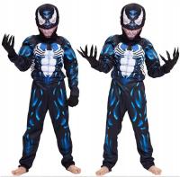 КОСТЮМ VENOM MARVEL КОСТЮМ МАСКА ПЕРЧАТКИ 9-10L