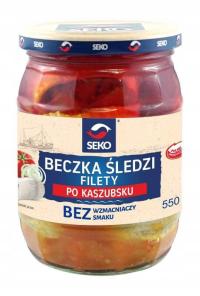 Beczka śledzi po kaszubsku 550g Seko