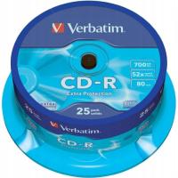 Płyta CDR VERBATIM CAKE(25) Extra Protection 700MB x52 43432