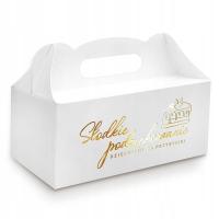 Коробка для торта крещение позолоченные коробки 10 шт