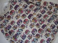 SZARA tunika kolorowe sowy r.122 LINDEX