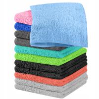 12szt Ręczniki Frotte 30x30 Bawełniane Miękki Zestaw do Rąk i Twarzy