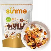 Musli Bezglutenowe SUNME Orzechowo Daktylowe 1kg Jakość