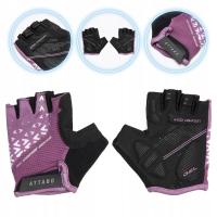 Rękawiczki rowerowe dziecięce ATTABO Vito JRG gel shock proof różowy/