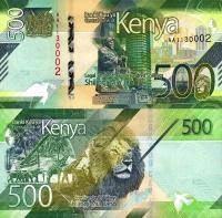 # KENIA - 500 SZYLINGÓW - 2019 - P-56 - UNC Lew