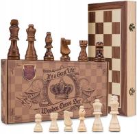 AGREATLIFE drewniane magnetyczne szachy