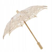 Hla-Koronkowy parasol 1-częściowy z bawełny - Beżowy