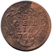 49621. Geldria - 1 duit - 1760r. (2,78g/22mm) czyszczona