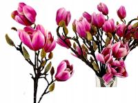 Магнолия искусственные цветы премиум веточка как яркий 50 см темно-розовый