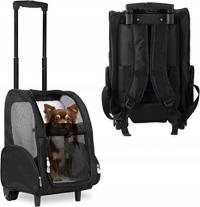 Plecak transporter dla psa tkanina kopeks czarny M 33 cm x 48 cm x 30 cm