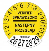 Инспекционные наклейки 20 шт 30 мм инспекционные этикетки желтый