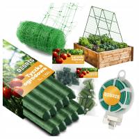 STELAŻ DO ROŚLIN PNĄCYCH Z SIATKĄ OGRODOWY PODPORA 150 CM DRABINKA ZESTAW