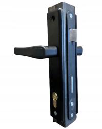 Kaseta 40x40 zamkiem zapadkowym klamką i wkładką zestaw do furtki drzwi