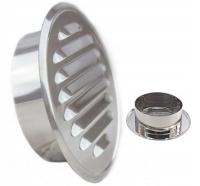 KRATKA WENTYLACYJNA OKRĄGŁA METALOWA NIERDZEWNA Z KOŁNIERZEM SIATKA 150MM