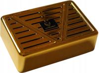 NAWILŻACZ DO CYGAR HUMIDOR ZŁOTY QUAD Z KRYSZTAŁAMI PREMIUM