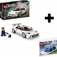 LEGO SPEED CHAMPIONS LAMBORGHINI COUNTACH 76908 + LEGO 30343 ZESTAW PREZENT