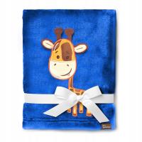 Kocyk niemowlęcy dziecięcy otulacz miękki ciepły BE Mammy 76x100 ŻYRAFA