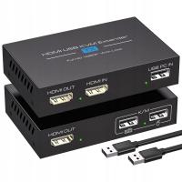 Extender Przedłużacz KVM HDMI Ip UTP kat5 do 180m USB Nadajnik + Odbiornik