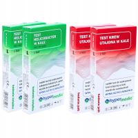 2x ZESTAW ZDROWY ŻOŁĄDEK TEST HELICOBACTER PYLORI + KREW UTAJONA W KALE FOB