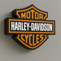 Lampka nocna HARLEY DAVIDSON podświetlana LED neon 30cm imię logo herb