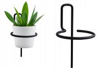 Kwietnik Metalowy Ścienny na Kwiaty LOFT Wiszący Czarny Nowoczesny 14cm