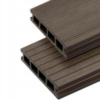 Композитная доска для террасы плитка матовый орех Бергдек 240x15x2, 5 см