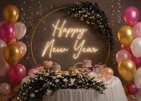 Neon LED HAPPY NEW YEAR 100 cm Napis na Sylwestra