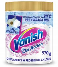 VANISH OXI ACTION odplamiacz wybielacz proszek do tkanin białych DUŻY 970 g