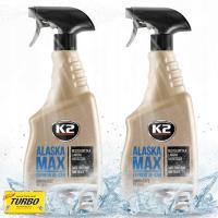 2× K2 Alaska Max 700 ml Odmrażacz Do Szyb Samochodowych Atomizer Zimowy Płyn