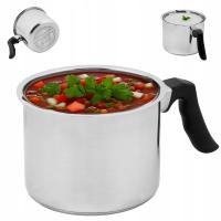 GARNEK DO GOTOWANIA MLEKA 2,5 L RONDEL STALOWY Z DZIUBKIEM INDUKCJA GAZ