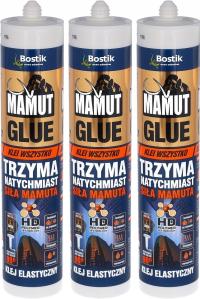 3szt BOSTIK MAMUT KLEJ UNIWERSALNY 290ml Biały DO WSZYSTKIEGO SUPER MOCNY