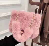 ELEGANCKA DAMSKA TOREBKA Z FUTERKIEM RÓŻOWA MIĘKKA IDEALNA NA PREZENT