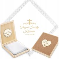 Халат для крещения с именем Белый халат для крещения с вышивкой коробка шт