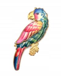 Ретро брошь красочный попугай Тайвань