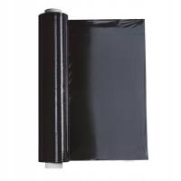 FOLIA STRETCH CZARNA 1,5 KG CIENKA PAPIEROWA TULEJ