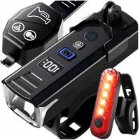 Велосипедный фонарь передний задний пульт дистанционного управления Рог 1200LM 2000mAh для велосипеда