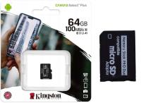 Karta 64GB Kingston + adapter MS PRO DUO do PSP
