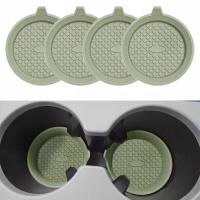 4x Mata gumowa podkładka podstawka pod kubek napój do samochodu, zielone