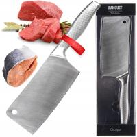 TASAK DUŻY NÓŻ KUCHENNY STALOWY SOLIDNY MOCNA RĄCZKA METAL 29CM METALIC