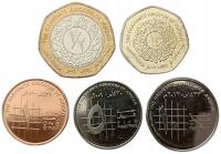 JORDANIA ZESTAW 5 MONET 1 QIRSH - 1/2 DINAR 2008 - 2012 MENNICZE