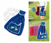 Klamerki 24 szt torba etui do zawieszenia na rzep