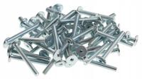 ŚRUBA SZWEDZKA MEBLOWA M6 x 50 mm 50 sztuk WKRĘT
