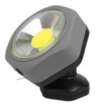 Рабочий светильник портативный прожектор 5 Вт lethe на батарейках серый Магнит