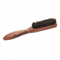 Men Gift Natural Bristles Brush Beard Mustache Styling Grooming Curved