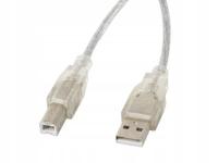 Kabel Lanberg USB 2.0 A-B 5m Ferryt przezroczysty